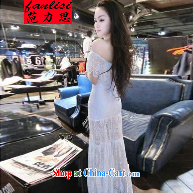 Van der Stoel, the new sense of my store in a field for flouncing beauty lace long skirt dress package and dresses are blue, van, Cisco (FANLISI), shopping on the Internet