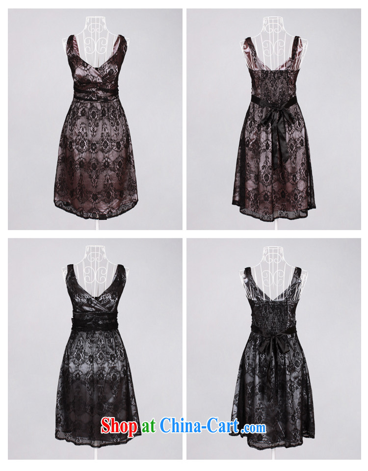 GOSSIP . D red toast serving Princess lace small dress Western shoulders deep V dress short skirt, ladies dress 1052 dark gray L pictures, price, brand platters! Elections are good character, the national distribution, so why buy now enjoy more preferential! Health