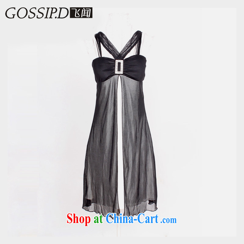 GOSSIP . D small dress Korean dress dress Evening Dress short Princess new elegant stars with dress 1238 black-and-white L