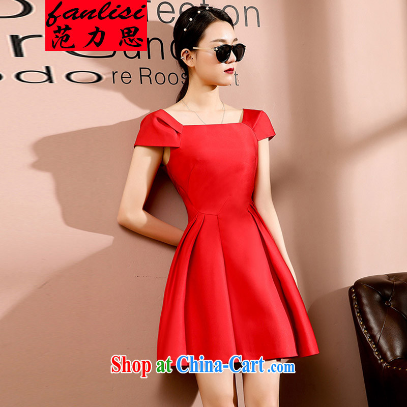 van, the new noble temperament small red dress dresses Korean version a field for cultivating graphics thin retro red 2 XL, van, Cisco (FANLISI), online shopping