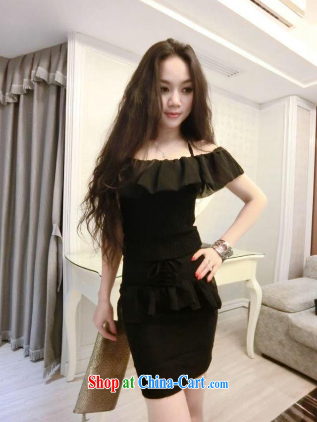 flower field summer 2015 new female temperament a field shoulder flouncing short, T-shirt tie-package and body skirt Kit 8990 black are code pictures, price, brand platters! Elections are good character, the national distribution, so why buy now enjoy more preferential! Health