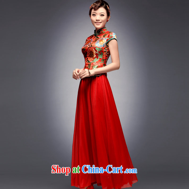 Sir David WILSON, 2015 new summer bridal retro red wedding dresses marriage long serving toast dresses bridal Red Red XXL payment after about a week, no point in time, and shopping on the Internet