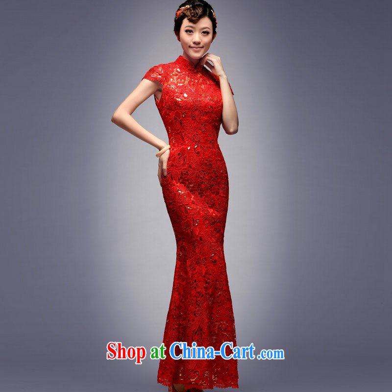 David WILSON, 2015 new summer bridal dresses retro improved lace wedding dresses red crowsfoot and toast to serve red XXL payment after about a week, no point in time, and shopping on the Internet