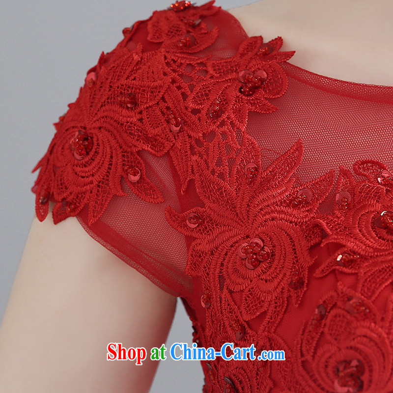 Yi love still bridal toast clothing 2015 toast wedding dress long bridesmaid lace field shoulder red wedding dresses red to make the $30 not return clothing, love, and shopping on the Internet