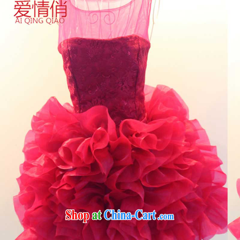 Love my new flouncing short little dress bridesmaid dress lace vest dress cake dances 0926 green, code, love for AI QING QIAO), online shopping
