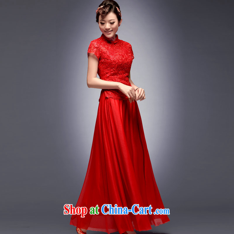 David WILSON, 2015 new summer and autumn the bridal dresses skirts long, cultivating retro wedding dresses red toast serving red XXL, Sir David WILSON, and shopping on the Internet