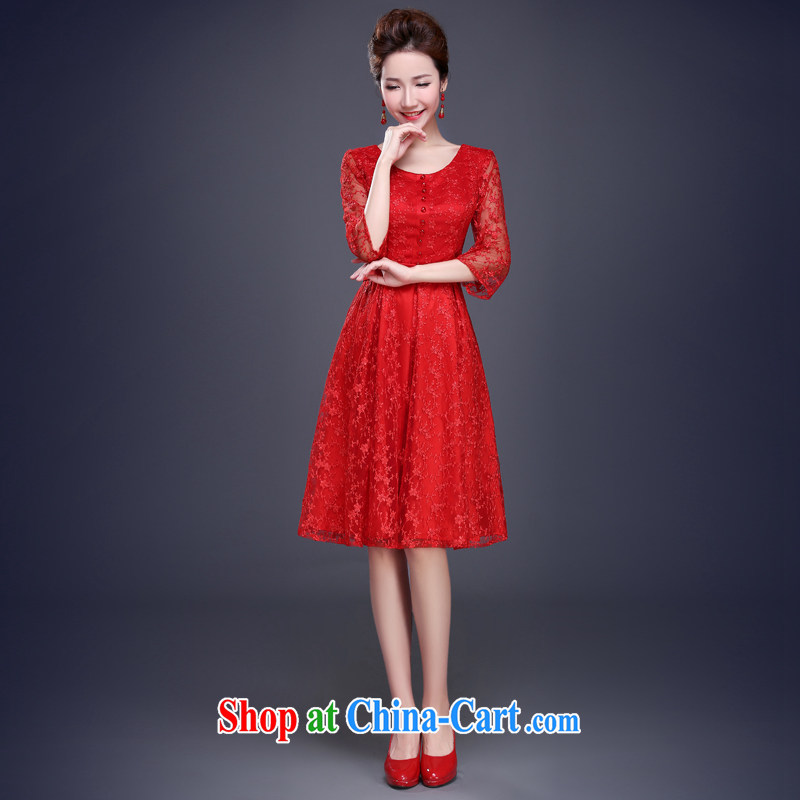 Cheng Kejie MIA toast service 2015 new summer wedding dresses bridal wedding red evening dress champagne color bridesmaid service banquet red XXL, Jake Mia, shopping on the Internet