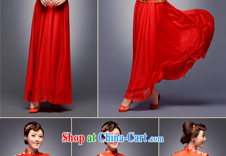 Sir David WILSON, 2015 new, the charge-back embroidery antique dress long red stylish improved Chinese wedding dresses skirt red XXL payment about a week pictures, price, brand platters! Elections are good character, the national distribution, so why buy now enjoy more preferential! Health