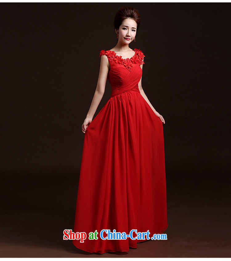 Wei Qi 2015 summer Korean red bridal wedding dresses wedding toast serving double-shoulder flowers, long dresses beauty dress the dress female Red custom plus $30 pictures, price, brand platters! Elections are good character, the national distribution, so why buy now enjoy more preferential! Health