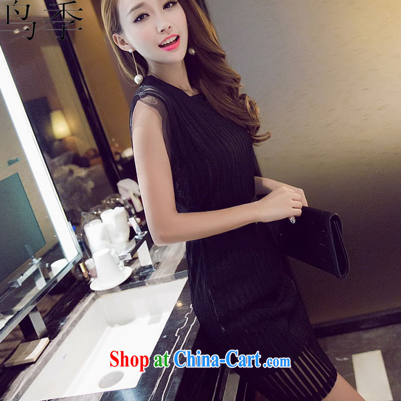 Bird season summer 2015 new stylish Web by cultivating the waist graphics thin package and dresses female L 1046 black XL, bird season, shopping on the Internet
