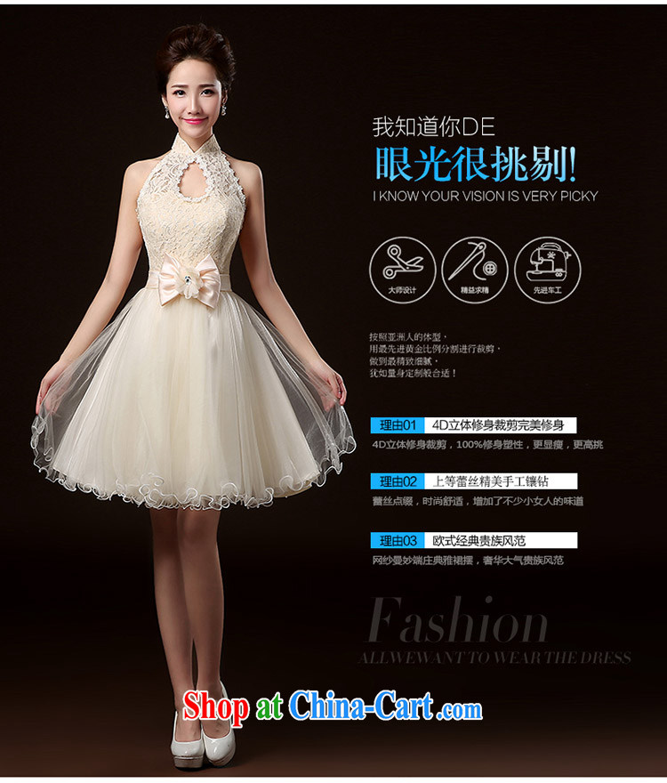 Qi wei summer 2015 new Korean dress bridesmaid serving short, champagne color is also tied with, sister dress bridesmaid clothing moderator dress dress girls white XXL pictures, price, brand platters! Elections are good character, the national distribution, so why buy now enjoy more preferential! Health