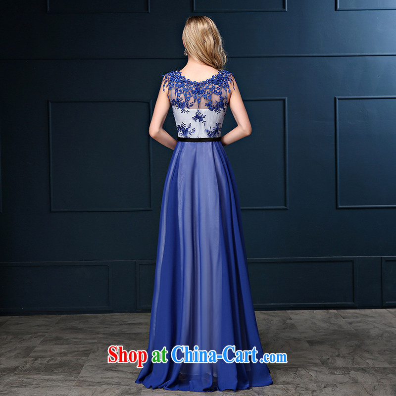 bridesmaid dresses summer 2015 new Korean shoulders cultivating large yards, banquet video thin bridal wedding dress blue S Suzhou shipment. It is absolutely not a bride, and shopping on the Internet