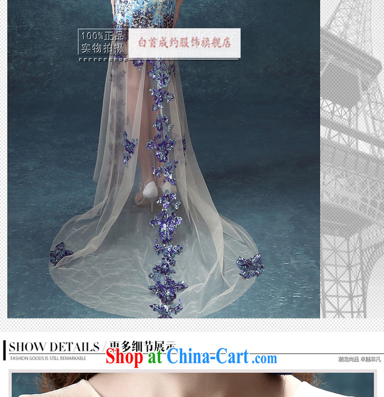White first into some blue and white porcelain blue back exposed bridal toast Service Annual Dinner Show the short, long, wedding dresses small blue XL pictures, price, brand platters! Elections are good character, the national distribution, so why buy now enjoy more preferential! Health