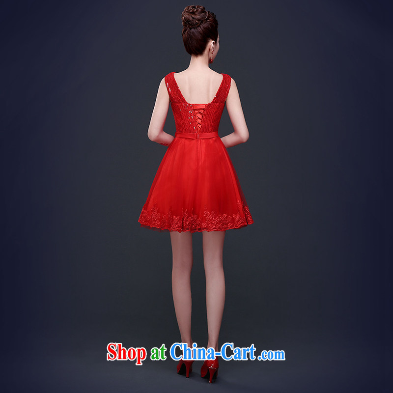 7 color 7 tone Korean dress new 2015 spring and summer bridal toast clothing wedding dress red shoulders, length bridesmaid L serving 044 red tailored (final), 7 color 7 tone, shopping on the Internet