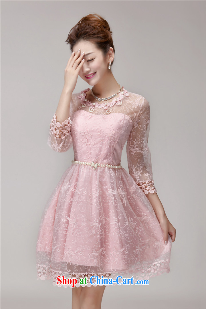 Anna heart, 2015 new summer staple pearl cultivation Princess skirt dress champagne color erase chest bridesmaid dress small #996 pink L pictures, price, brand platters! Elections are good character, the national distribution, so why buy now enjoy more preferential! Health