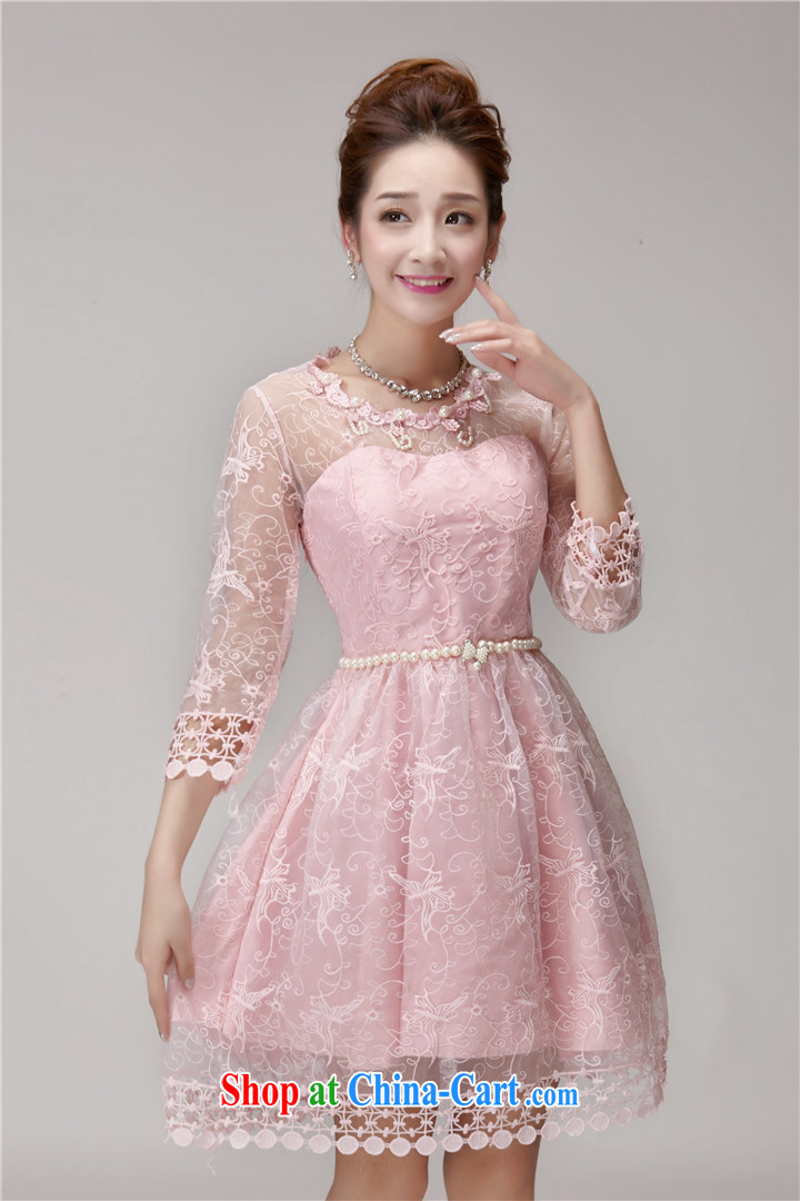 Anna heart, 2015 new summer staple pearl cultivation Princess skirt dress champagne color erase chest bridesmaid dress small #996 pink L pictures, price, brand platters! Elections are good character, the national distribution, so why buy now enjoy more preferential! Health