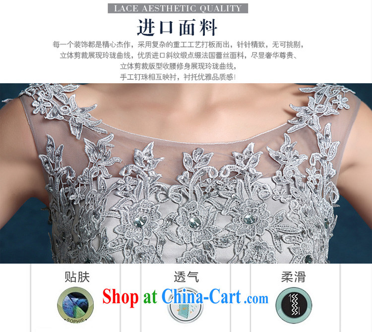 2015 new gray bridal wedding dress long, good evening dress Evening Dress gray shoulders Sau San moderator dress gradient gray tailored final pictures, price, brand platters! Elections are good character, the national distribution, so why buy now enjoy more preferential! Health