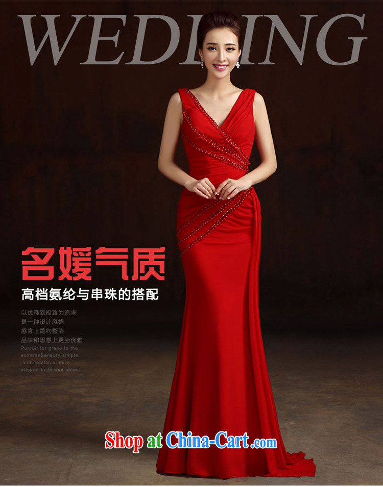 7 color 7 tone dress 2015 new summer fashion bridal long with graphics thin toast service banquet moderator dresses L 048 female Red L pictures, price, brand platters! Elections are good character, the national distribution, so why buy now enjoy more preferential! Health