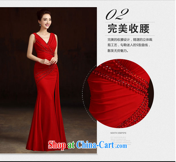 7 color 7 tone dress 2015 new summer fashion bridal long with graphics thin toast service banquet moderator dresses L 048 female Red L pictures, price, brand platters! Elections are good character, the national distribution, so why buy now enjoy more preferential! Health