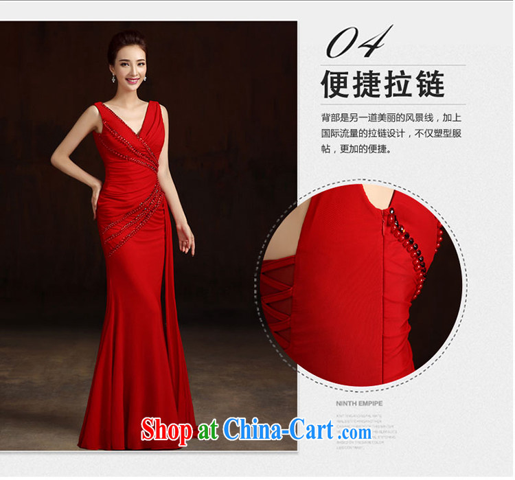 7 color 7 tone dress 2015 new summer fashion bridal long with graphics thin toast service banquet moderator dresses L 048 female Red L pictures, price, brand platters! Elections are good character, the national distribution, so why buy now enjoy more preferential! Health