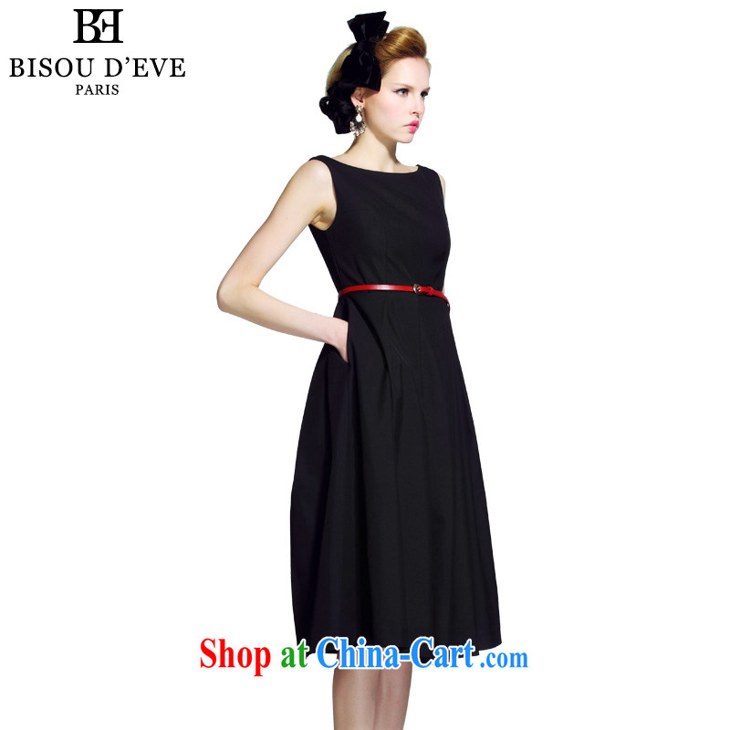 Pi-Mrs Diana would fall 2015 new round-collar sleeveless long antique dresses A Field skirt the skirt dress BH 02134179 black L exploration, Mrs Diana be (Bisou D 'eve), online shopping