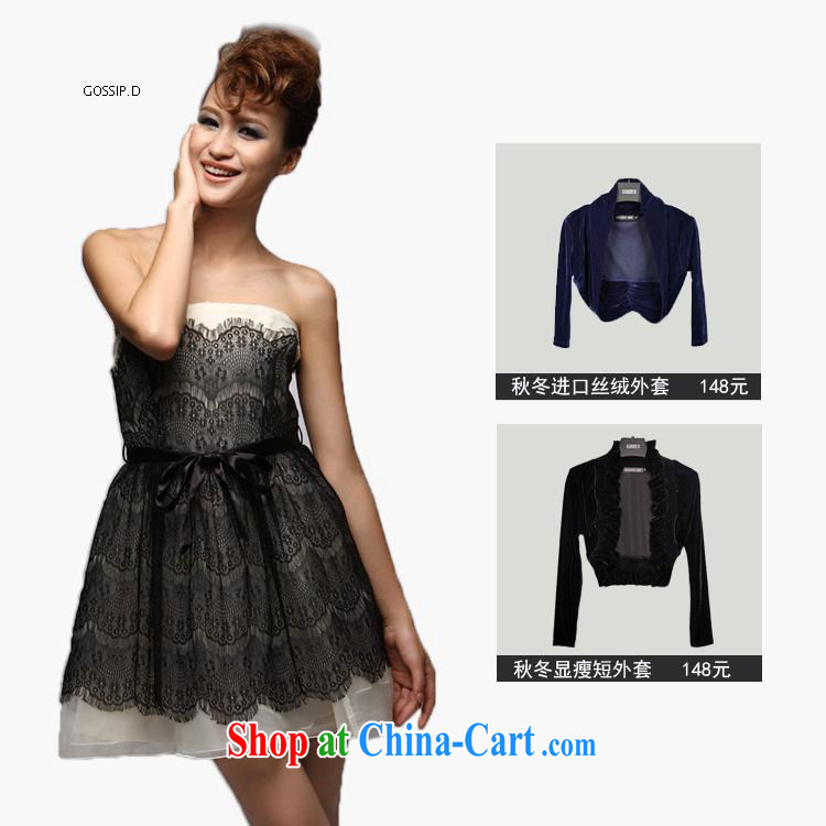 GOSSIP . D special black dress Princess beauty banquet short small dress the code erase chest lace dress 1017 black European root Elizabeth L pictures, price, brand platters! Elections are good character, the national distribution, so why buy now enjoy more preferential! Health