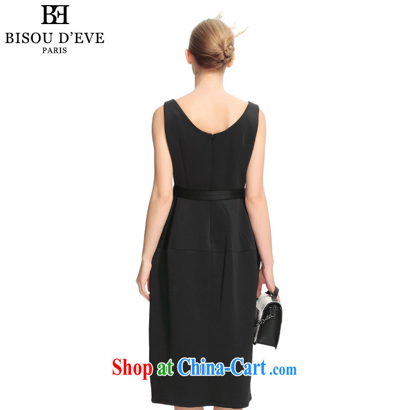 Pi-Mrs Diana would fall 2015 new round-collar sleeveless long antique dresses A Field skirt the skirt dress BH 03134335 black L exploration, Mrs Diana be (Bisou D 'eve), online shopping
