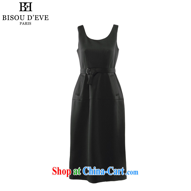 Pi-Mrs Diana would fall 2015 new round-collar sleeveless long antique dresses A Field skirt the skirt dress BH 03134335 black L exploration, Mrs Diana be (Bisou D 'eve), online shopping