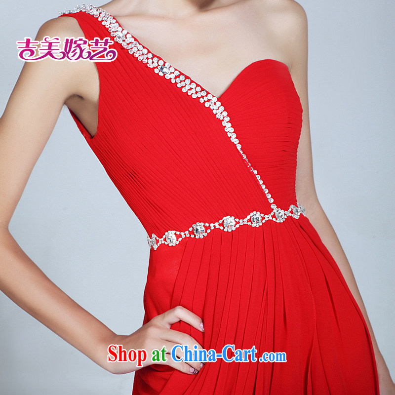 wedding dresses, marry us performing arts 2015 new single shoulder Korean bridal gown tail LT 6033 bridal gown red S, Jimmy married arts, and shopping on the Internet