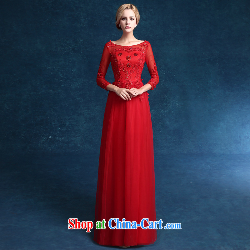 Kou Connie original 2015 new wedding dresses red dress long, large, marriages served toast, long sleeves, red tailored is not returned.