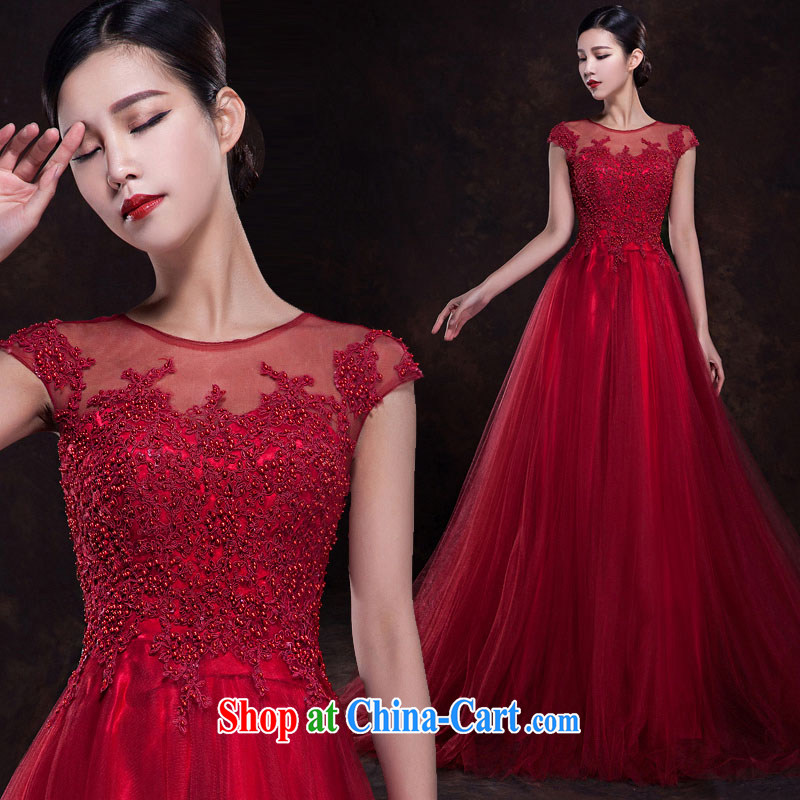 Pure bamboo yarn love 2015 New Red bridal wedding dress long evening dress evening dress uniform toasting Red double-shoulder dresses beauty deep red tailored contact Customer Service