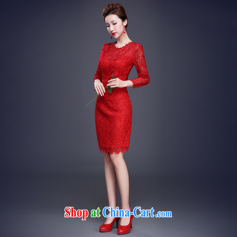 Cheng Kejie MIA toast serving dresses 2015 new summer red bridal wedding dress short, small dress banquet evening dress female Red XXL, Jake Mia, shopping on the Internet