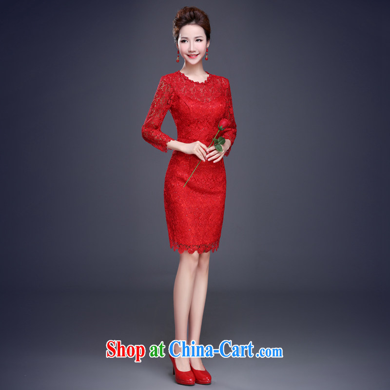 Cheng Kejie MIA toast serving dresses 2015 new summer red bridal wedding dress short, small dress banquet evening dress female Red XXL, Jake Mia, shopping on the Internet