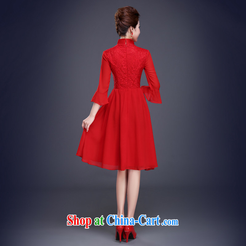 Jie MIA dress short 2015 new summer red marriages served toast bridesmaid clothing evening dress banquet dress female Red XXL, Jake Mia, and shopping on the Internet