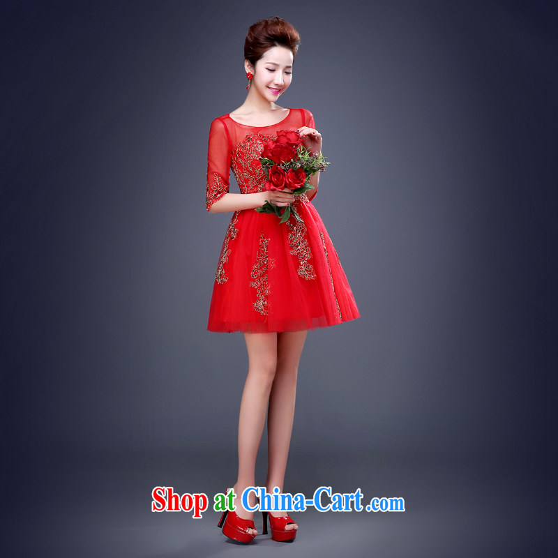 Cheng Kejie MIA toast serving short summer 2015 new marriages a Field shoulder red wedding dresses the wedding banquet dress female Red XXL cuff, J. Mia, and shopping on the Internet