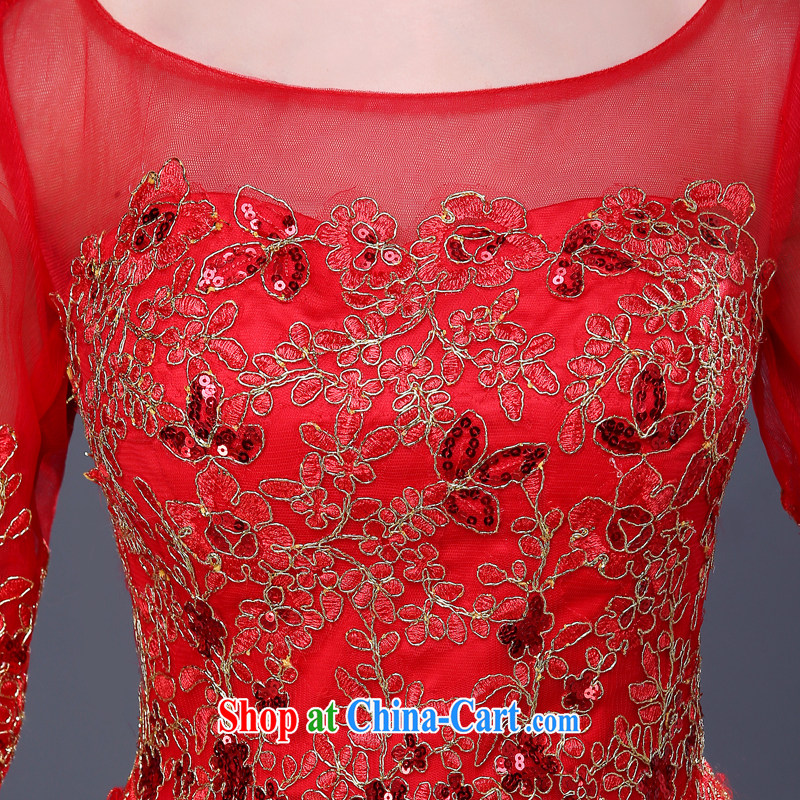 Cheng Kejie MIA toast serving short summer 2015 new marriages a Field shoulder red wedding dresses the wedding banquet dress female Red XXL cuff, J. Mia, and shopping on the Internet