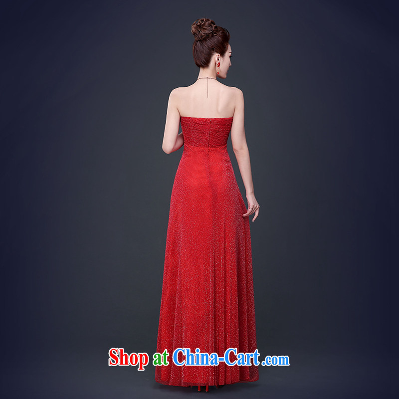 7 color 7 tone 2015 new bride toast serving summer long wedding wedding dress short erase chest dress beauty red female L 046 red long M, 7 color 7 tone, shopping on the Internet