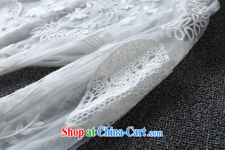 double-decker Axbaby Web yarn and embroidery cultivating long-sleeved T-shirt 2015 spring and summer new dress dress white L pictures, price, brand platters! Elections are good character, the national distribution, so why buy now enjoy more preferential! Health