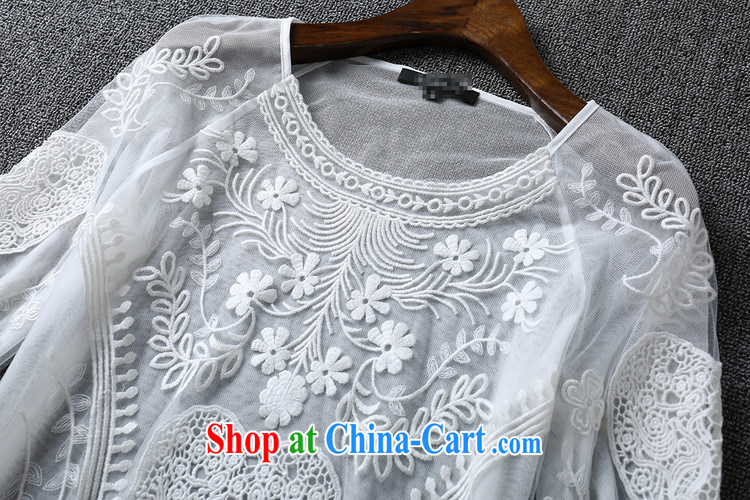double-decker Axbaby Web yarn and embroidery cultivating long-sleeved T-shirt 2015 spring and summer new dress dress white L pictures, price, brand platters! Elections are good character, the national distribution, so why buy now enjoy more preferential! Health