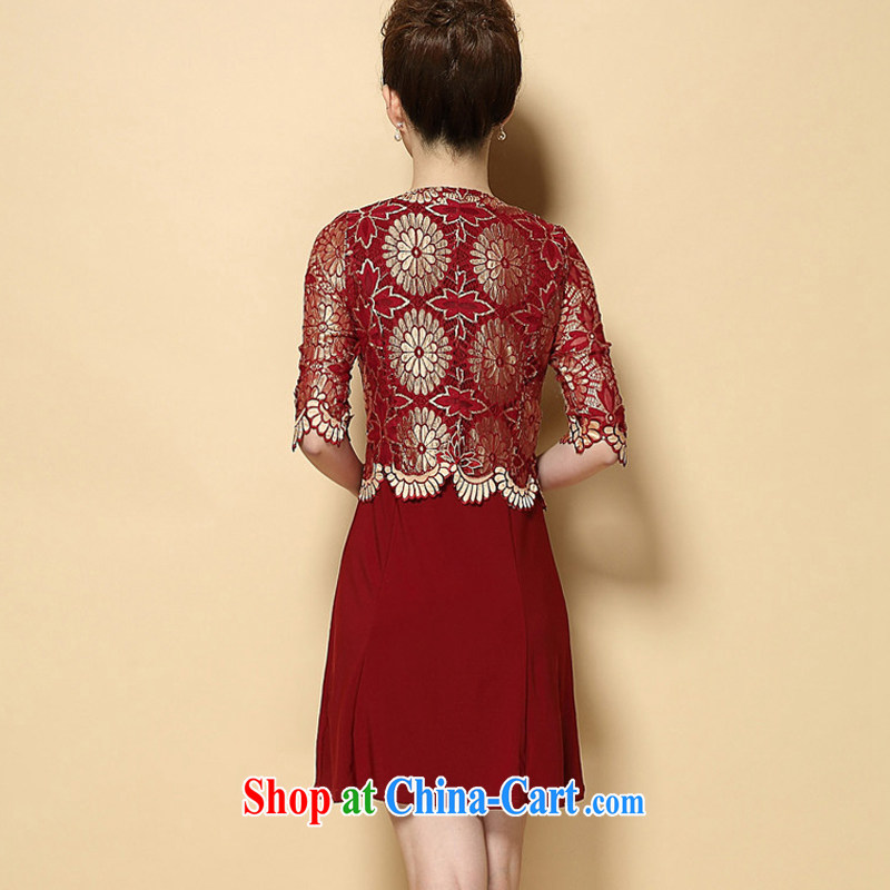 Mrs Rosanna Ure Kosovo (Woxi) in 2015 older larger wedding wedding mom with two-piece double-yi skirt cuff in girls 6351 red (pre-sale July 26 A) XXXXL, Lucy (Woxi), shopping on the Internet