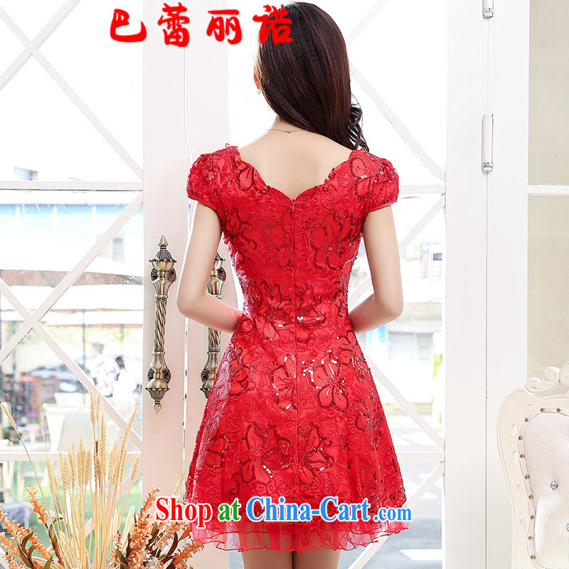 The buds, Mrs Carrie Yau, the 2015 summer new lace bridal toast dress moderator clothing red short, pregnant women wedding dresses red XXL, Lei Li, and, shopping on the Internet
