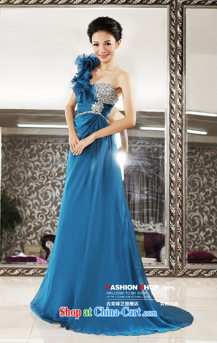 wedding dresses Jimmy married arts 2015 new single shoulder Korean bridal gown tail LT 7112 bridal gown blue 4 #pictures, price, brand platters! Elections are good character, the national distribution, so why buy now enjoy more preferential! Health