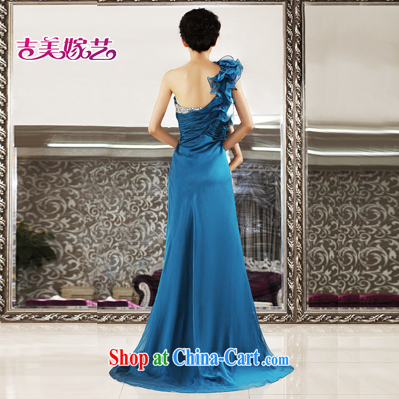wedding dresses Jimmy married arts 2015 new single shoulder Korean bridal gown tail LT 7112 bridal gown blue 4 #, Jimmy married arts, shopping on the Internet