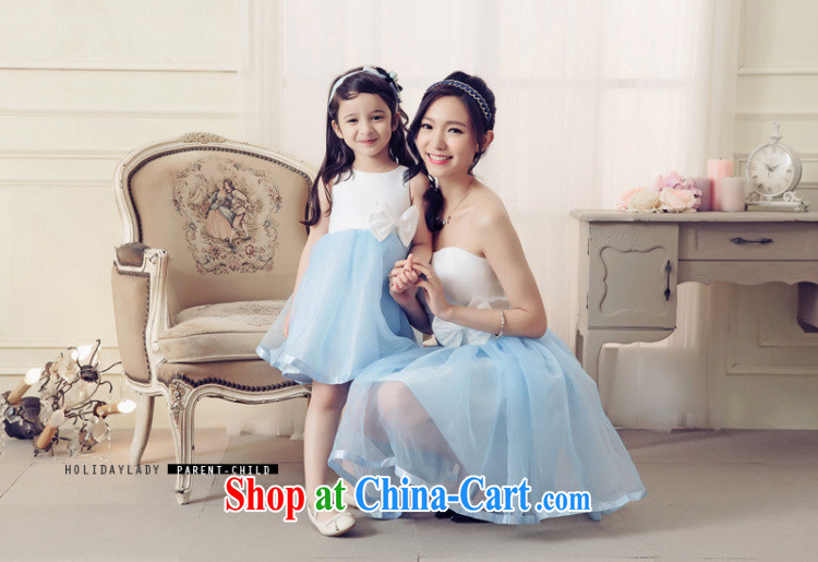 Light (at the end QIAN MO) Korean Bow Tie bare chest shaggy dress sleeveless Princess dress the female parent-child with dress AK 106 - M 306 adults light blue XXL pictures, price, brand platters! Elections are good character, the national distribution, so why buy now enjoy more preferential! Health