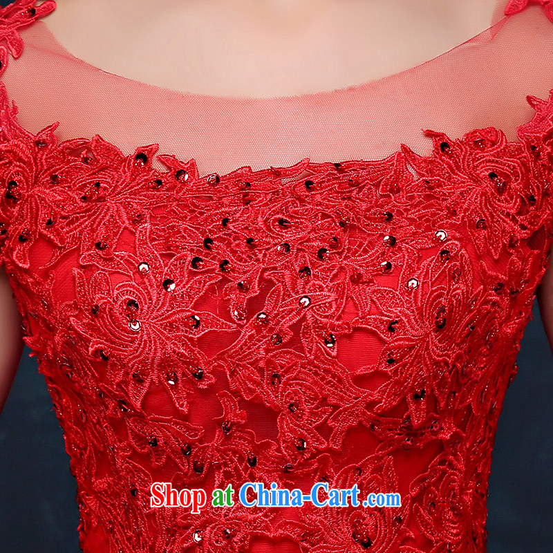 The field shoulder Evening Dress 2015 new summer Korean lace bridal toast serving large, red, cultivating a strap wedding red XL (waist 2.3), Mrs Alexa Lam, and, shopping on the Internet