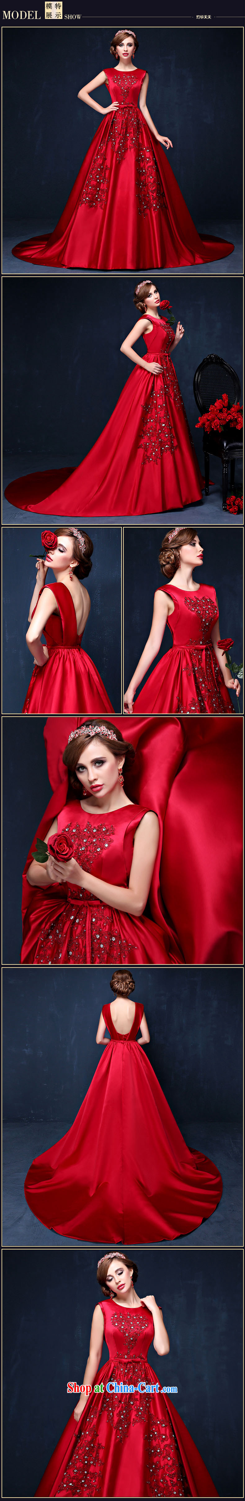 bridal dresses summer 2015 new dual-shoulder-length wine, red tail bows. The Code graphics thin banquet dress wine red XXL (waist 2.4) pictures, price, brand platters! Elections are good character, the national distribution, so why buy now enjoy more preferential! Health