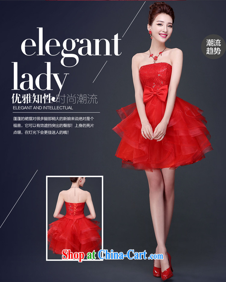 7 color 7 tone 2015 new summer fashion erase chest dresses wedding banquet dress female short bridal toast clothing dress L 045 red tailored (final) pictures, price, brand platters! Elections are good character, the national distribution, so why buy now enjoy more preferential! Health
