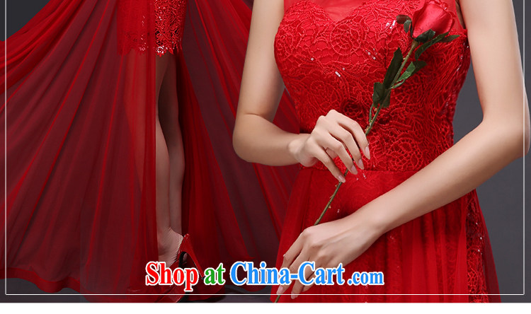 Tslyzm bride toast wedding dresses, long 2015 new toast summer uniform shoulders graphics thin lace Korean-style banquet dress Red Red XXL pictures, price, brand platters! Elections are good character, the national distribution, so why buy now enjoy more preferential! Health