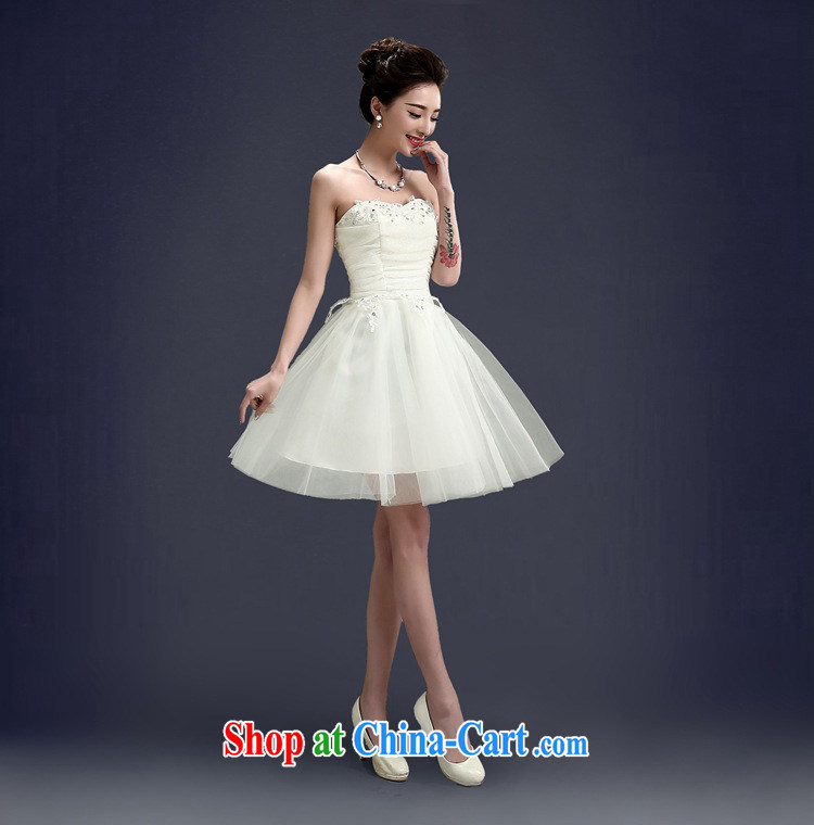 joshon &Joe bridesmaid sister's dress stage debut Service graduated from small dress white short, short skirt with lace yarn Web Picture Color XL pictures, price, brand platters! Elections are good character, the national distribution, so why buy now enjoy more preferential! Health