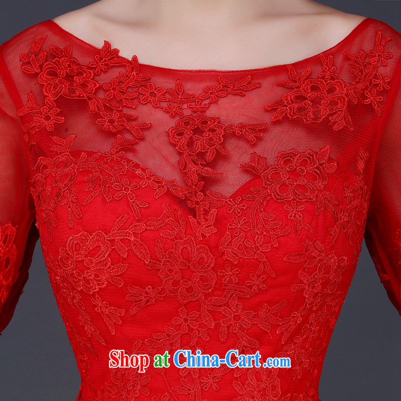 Cheng Kejie MIA 2015 new summer short, red bows in his bride cuff marriage banquet dress bridesmaid clothing fashion the waist red XXL, Jake Mia, and shopping on the Internet